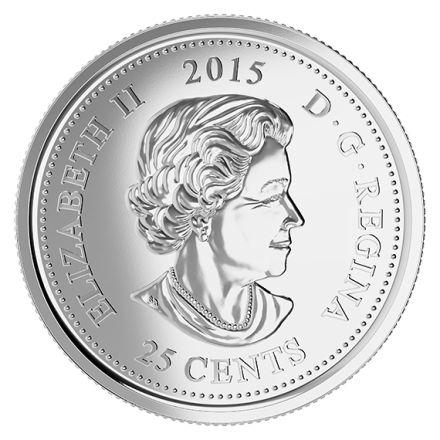 Канада 25 центов 2015 г. 100 лет стихотворению /На полях Фландрии/