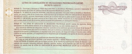 Аргентина 2 песо 2006 Письмо об отмене провинциальных обязательств (LECOP) UNC