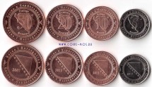 Босния и Герцеговина  СПЕЦИАЛЬНАЯ ЦЕНА!  Набор из 4 монет 2007-12 г