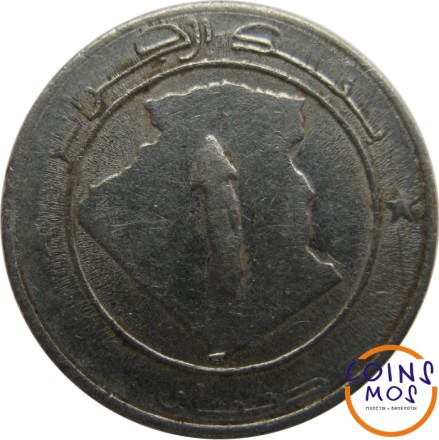 Алжир 1 динар 2007-2009 г /Буйвол/