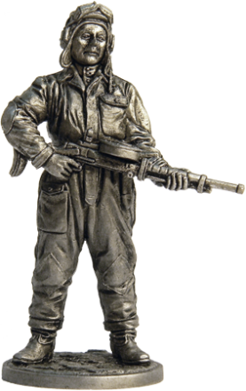 Солдатик Танкист, стрелок-радист с пулемётом ДТ. 1943-45 гг. СССР