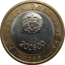 Португалия 200 эскудо 1999 г ЮНИСЕФ  Птица