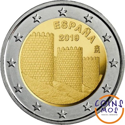 Испания 2 евро 2019 г. Авила