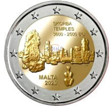 Мальта 2 евро 2020 г. Храмовый комплекс Скорба   тираж: 150.000
