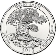 США 25 центов 2013  Национальный парк Грейт-Бейсин   