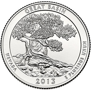 США 25 центов 2013  Национальный парк Грейт-Бейсин   
