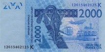 Сенегал 2000 франков КФА 2003 г.  Рыбы, транспорт  UNC