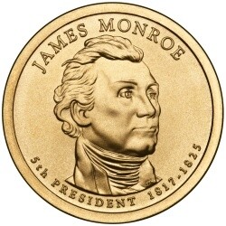 США Джеймс Монро 1 доллар 2008 г.