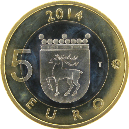 Финляндия 5 евро 2014 Орлан-белохвост / Животные провинций