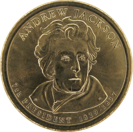 США Эндрю Джексон 1 доллар 2008 г.