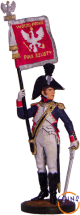 Офицер-орлоносец 6-го пехотного полка. Польша, 1810-14 гг. Цветной  