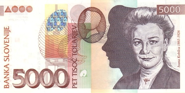 Словения 5000 толаров 2004 г. «Словенский художник Ивана Кобильца» UNC   