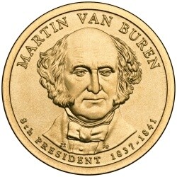 США Мартин Ван Бюрен  1 доллар 2008 г.