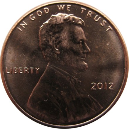 США 1 цент 2012 г