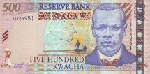 Малави 500 квача 2003  Преподобный Джон Чилембве   UNC / купюра коллекционная