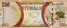 Гайана 50 долларов 2016 / 50 лет независимости Гайаны   UNC Юбилейная!!! 