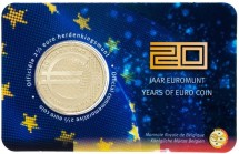 Бельгия 2,5 евро 2022 / 20 лет введения евро  в коинкарте на голландском