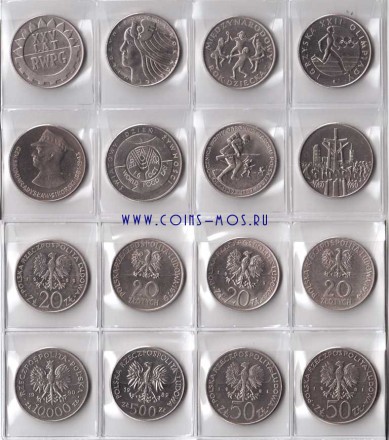 Польша  Набор из 8 монет 