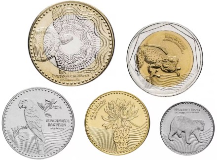 Колумбия Животные  Набор из 5 монет 2012-2016 г   
