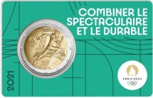 Франция 2 евро 2021 Олимпийские игры (зеленая)   
