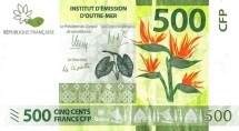Французские Тихоокеанские Территории 500 франков 2014 г. /Райский цветок/ UNC  