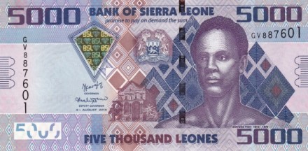 Сьерра-Леоне 5000 леоне 2015 г  Сенгбе Пье   UNC  