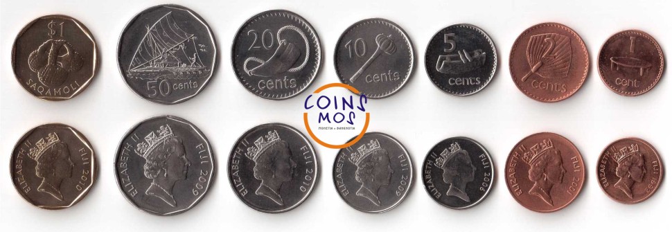 Фиджи Набор из 7 монет 1992 - 2010 гг