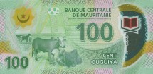 Мавритания 100 угия 2017 г.  Коровы   UNC  Пластик   