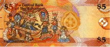 Багамские острова 5 долларов 2007 г  Танец JUNKANOO   UNC 