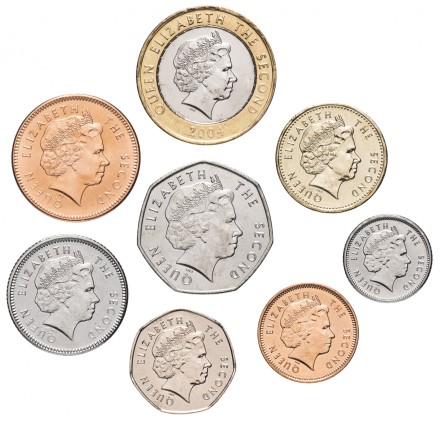 Фолклендские острова Набор из 8 монет 2004-2011 г Животные