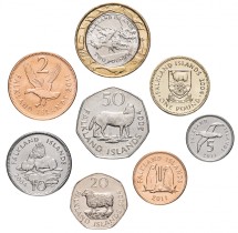 Фолклендские острова Набор из 8 монет 2004-2011 г  Животные