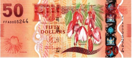 Фиджи 50 долларов 2012 Церемонии табуа и ягона UNC / коллекционная купюра