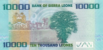 Сьерра-Леоне 10000 леоне 2015 г  Голубь мира  UNC   