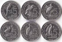 Бурунди Птицы Африки  Набор из 6 монет 2014 г  СПЕЦИАЛЬНАЯ ЦЕНА!