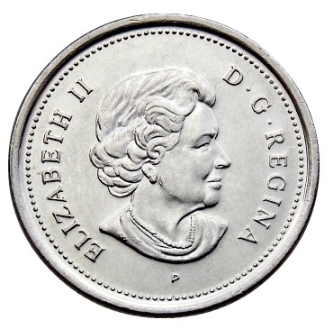 Канада 25 центов 2013 года. Война 1812 года - Лора Секорд Цветная эмаль