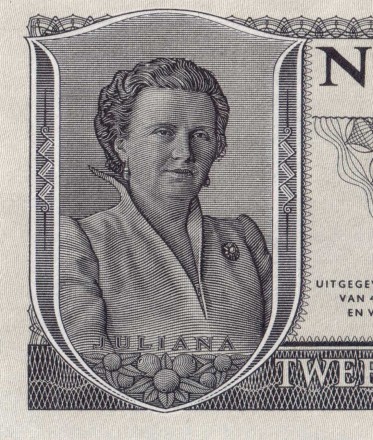 Нидерланды 2,5 гульдена 1949 Королева Юлиана UNC редкая!!