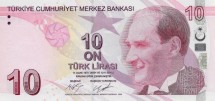 Турция 10 лир 2018 г «Турецкий математик Джахит Арф»  UNC  