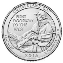 США  25 центов 2016 г   Национальный исторический парк Камберленд-Гэп   P  