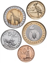 Южный Судан Набор из 5 монет 2015 г  Животные  