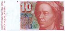 Швейцария 10 франков 1986 г «математик Леонард Эйлер»  UNC