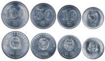 Северная Корея Набор из 4 монет 2005 - 2006 г. 