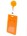 Обложка (оранжевая) для бейджа; проездного; карты; пропуска с держателем-рулеткой