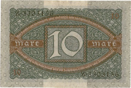 Германия 10 марок 1920 г