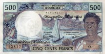 Французские Тихоокеанские Территории (Новые Гибриды) 500 франков 1970-1980  UNC  Редкая! / купюра коллекционная