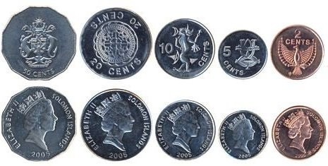 Соломоновы острова Набор из 5 монет 2005 - 2010 