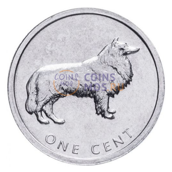 Острова Кука "Собака Колли" 1 цент 2003 г.