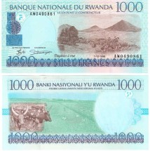 Руанда 1000 франков 1998 г  UNC  