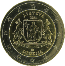 Литва 2 евро 2021   Регион Дзукия