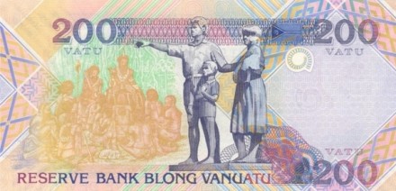 Вануату 200 вату 1995 г Вождь народа Ни-Вануату UNC