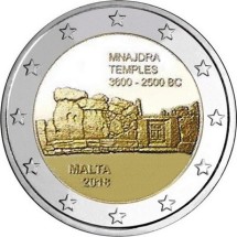 Мальта 2 евро 2018 г. «Доисторическая Мальта - храм Мнайдра»       